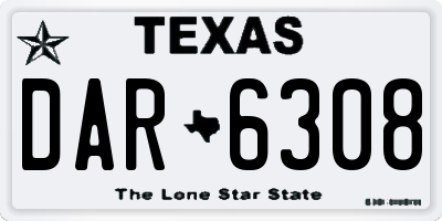 TX license plate DAR6308