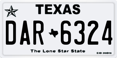 TX license plate DAR6324
