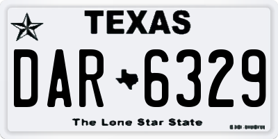 TX license plate DAR6329