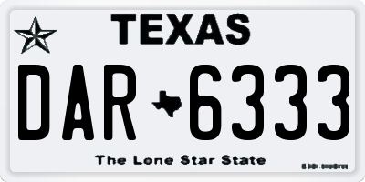 TX license plate DAR6333
