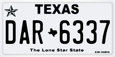 TX license plate DAR6337