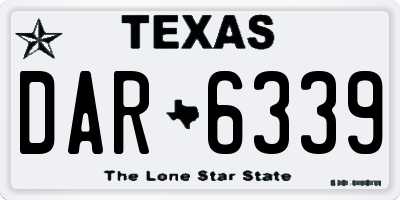 TX license plate DAR6339