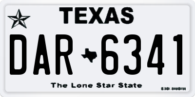 TX license plate DAR6341