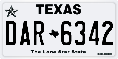 TX license plate DAR6342
