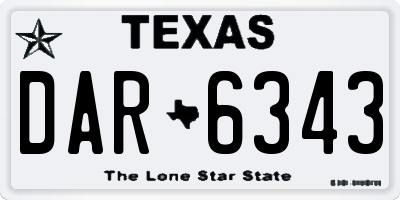 TX license plate DAR6343