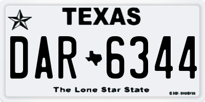 TX license plate DAR6344