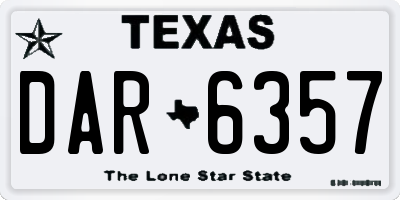 TX license plate DAR6357