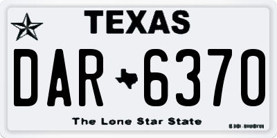 TX license plate DAR6370