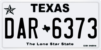 TX license plate DAR6373