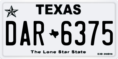 TX license plate DAR6375