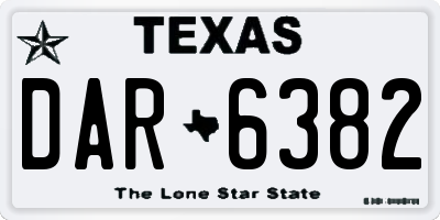 TX license plate DAR6382