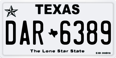 TX license plate DAR6389