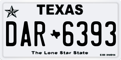 TX license plate DAR6393