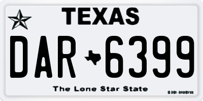 TX license plate DAR6399