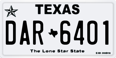 TX license plate DAR6401