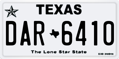 TX license plate DAR6410