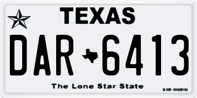 TX license plate DAR6413
