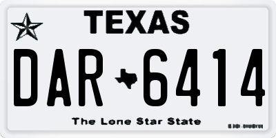 TX license plate DAR6414