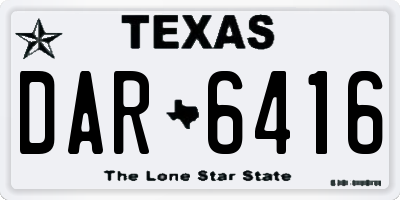 TX license plate DAR6416
