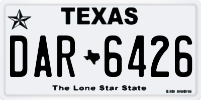 TX license plate DAR6426