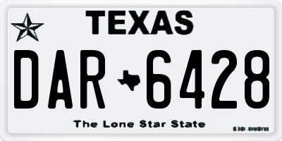 TX license plate DAR6428