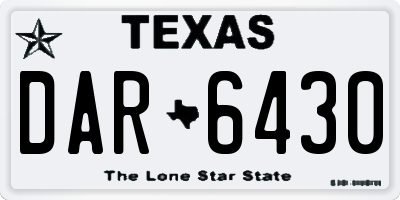 TX license plate DAR6430