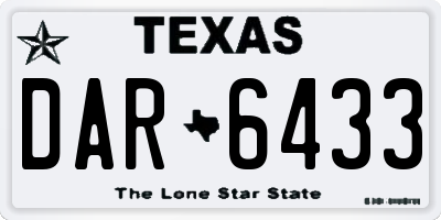 TX license plate DAR6433