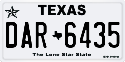 TX license plate DAR6435