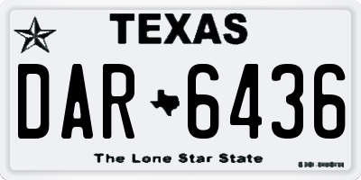 TX license plate DAR6436