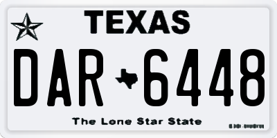 TX license plate DAR6448