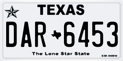 TX license plate DAR6453
