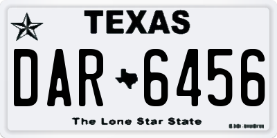 TX license plate DAR6456