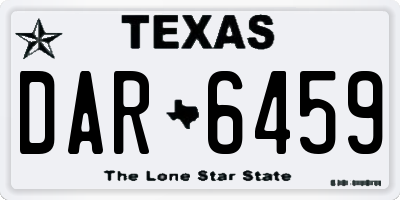 TX license plate DAR6459