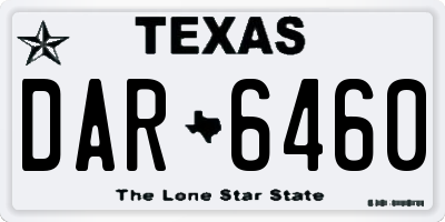 TX license plate DAR6460