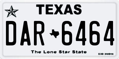 TX license plate DAR6464