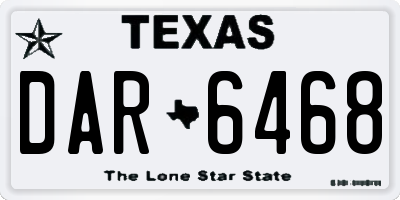 TX license plate DAR6468