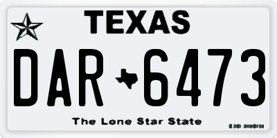 TX license plate DAR6473