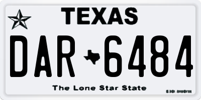 TX license plate DAR6484