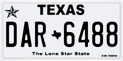 TX license plate DAR6488