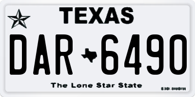TX license plate DAR6490