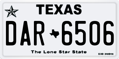 TX license plate DAR6506