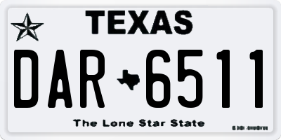 TX license plate DAR6511