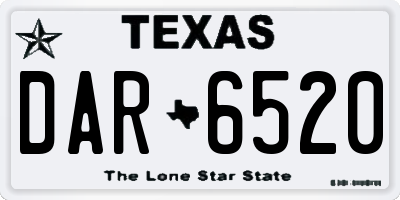TX license plate DAR6520