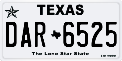 TX license plate DAR6525