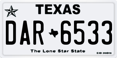 TX license plate DAR6533