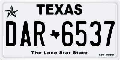TX license plate DAR6537