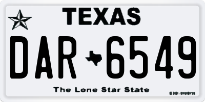 TX license plate DAR6549