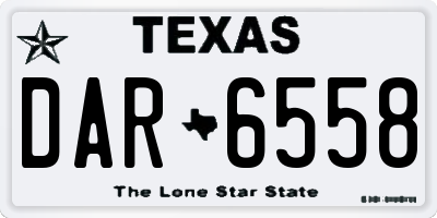TX license plate DAR6558