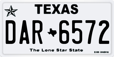 TX license plate DAR6572