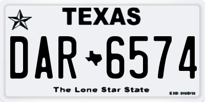 TX license plate DAR6574